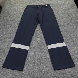 Workrite Nomex FR Pants Mens 38x35 Navy Blue Reflective Arc‎ Rating 6.0 ATPV